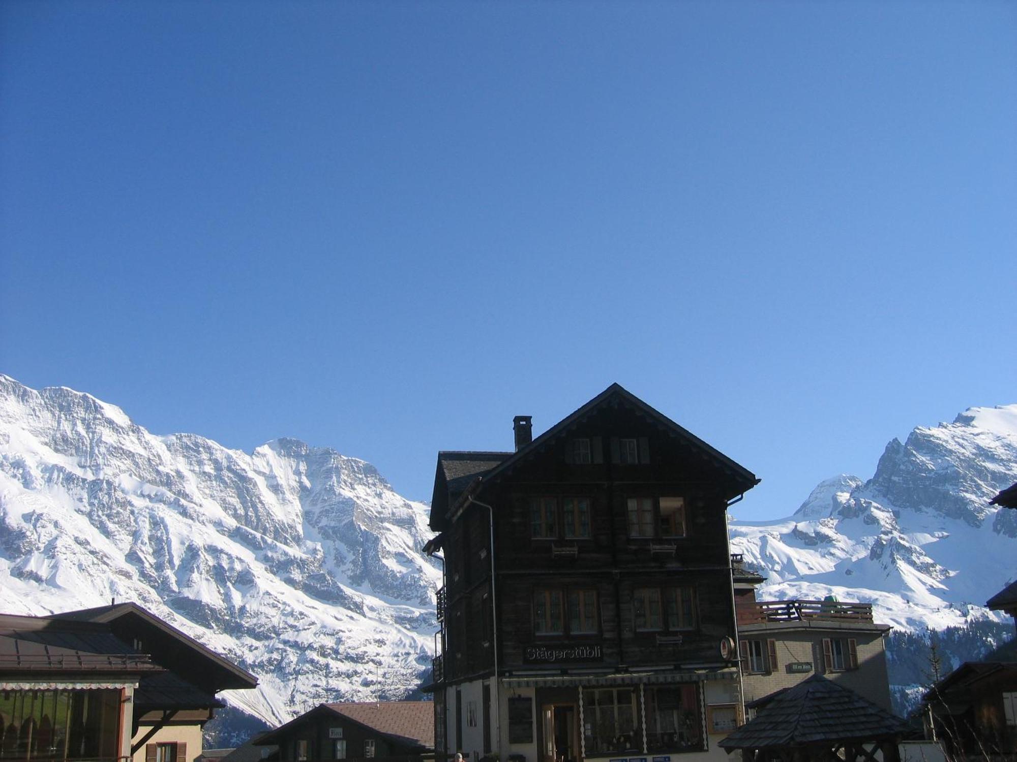 Ferienwohnung Alte Baeckerei Mürren Buitenkant foto