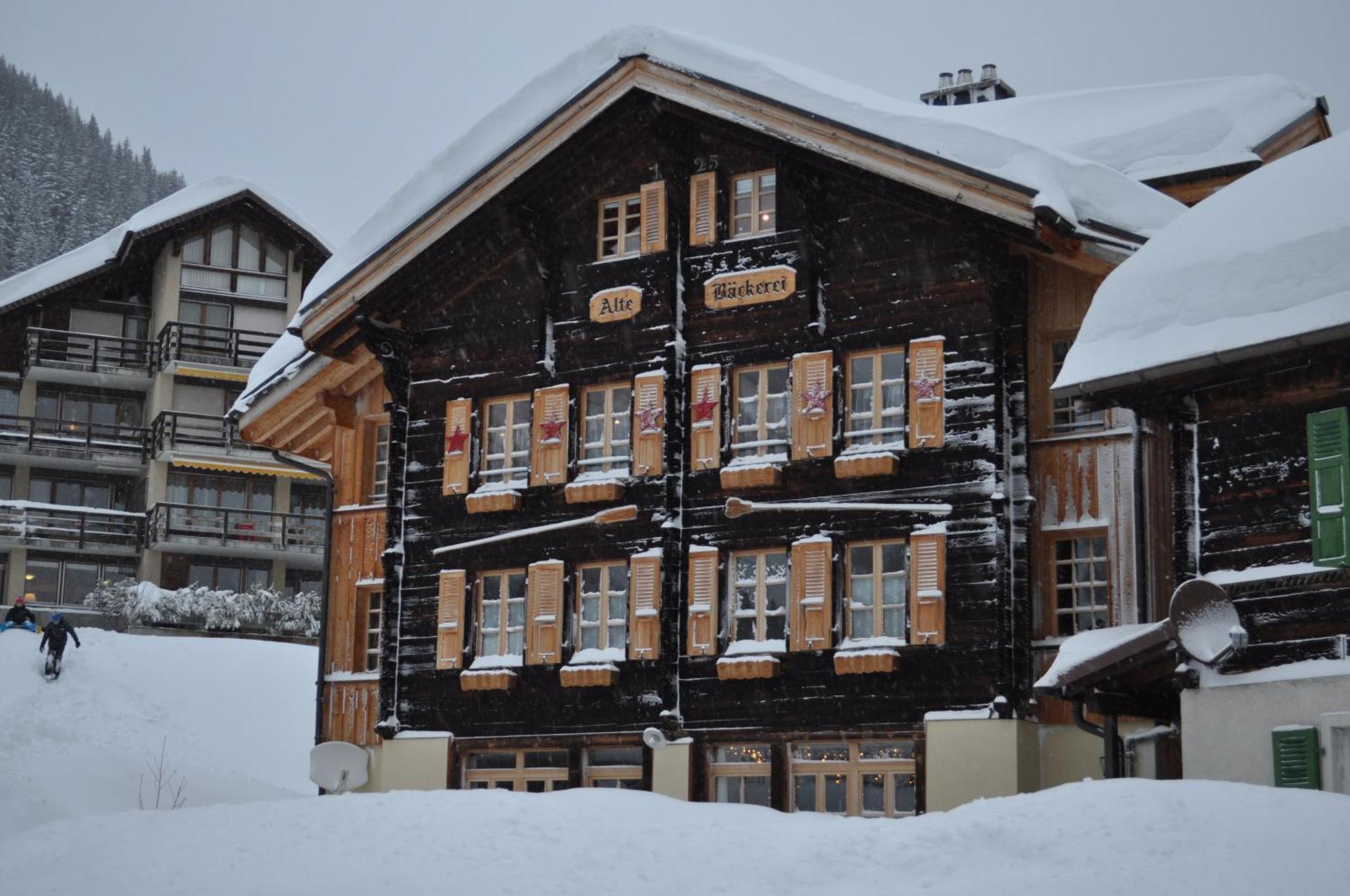 Ferienwohnung Alte Baeckerei Mürren Buitenkant foto